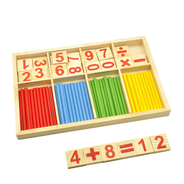 Montessori Wooden 48 Piece Maths Counting Early Education Toy - for Kids.