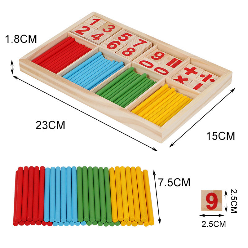 Montessori Wooden 48 Piece Maths Counting Early Education Toy - for Kids.