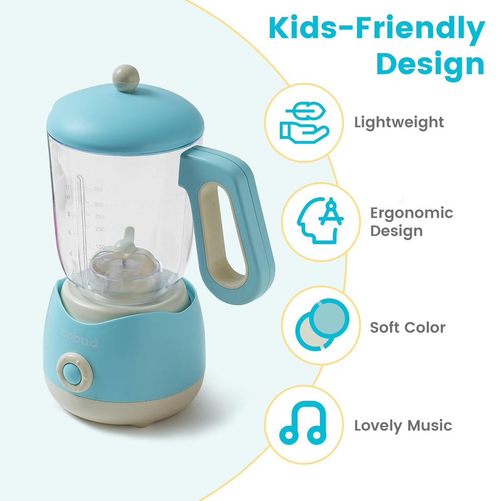 Wooden Montessori Pretend Play Kitchen Accessories Juicing Machine for Toddlers - With Realistic Sounds