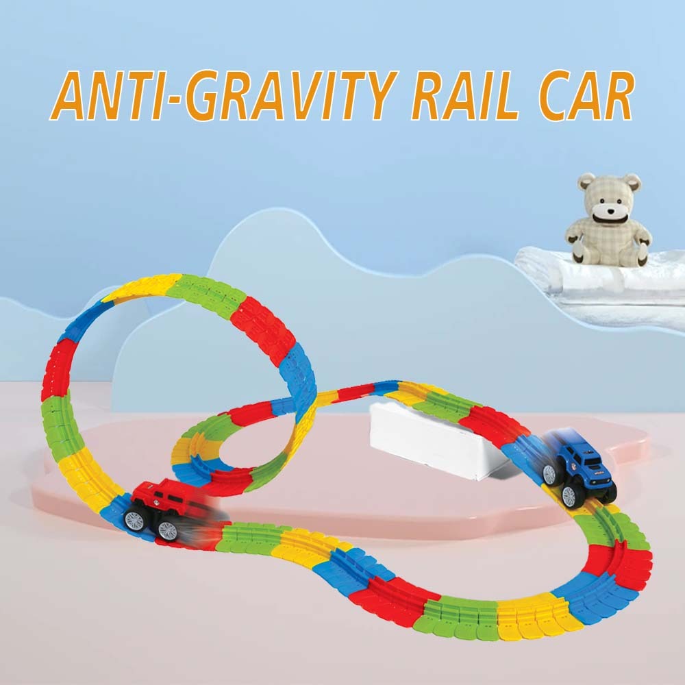 Gravity- Defying Toy Car Track - Racing Adventure Toy for Kids - 92 Pieces