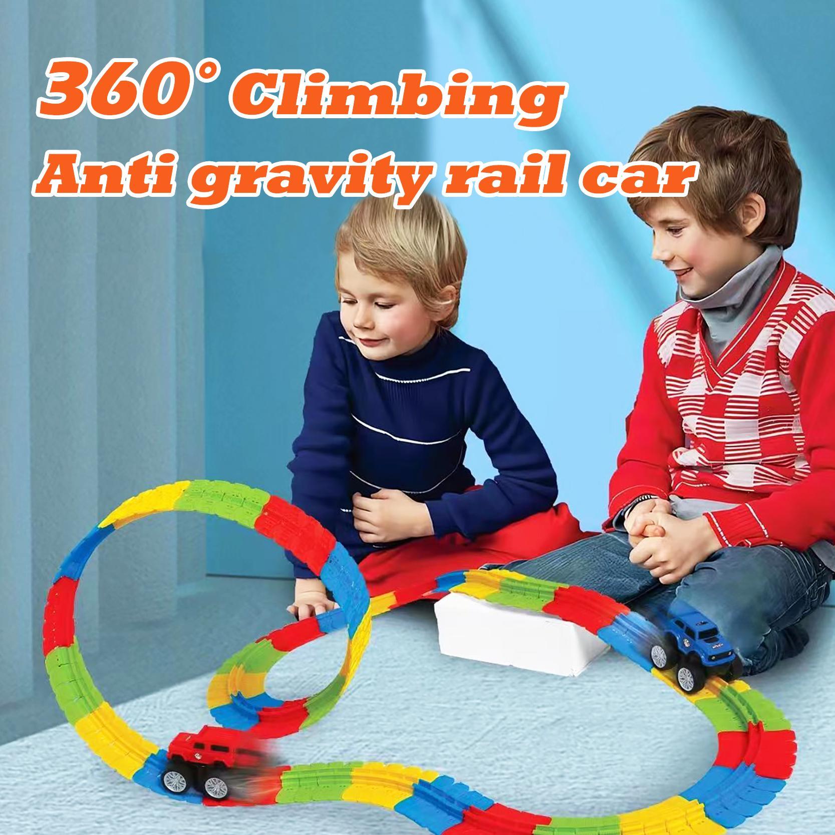 Gravity- Defying Toy Car Track - Racing Adventure Toy for Kids - 92 Pieces