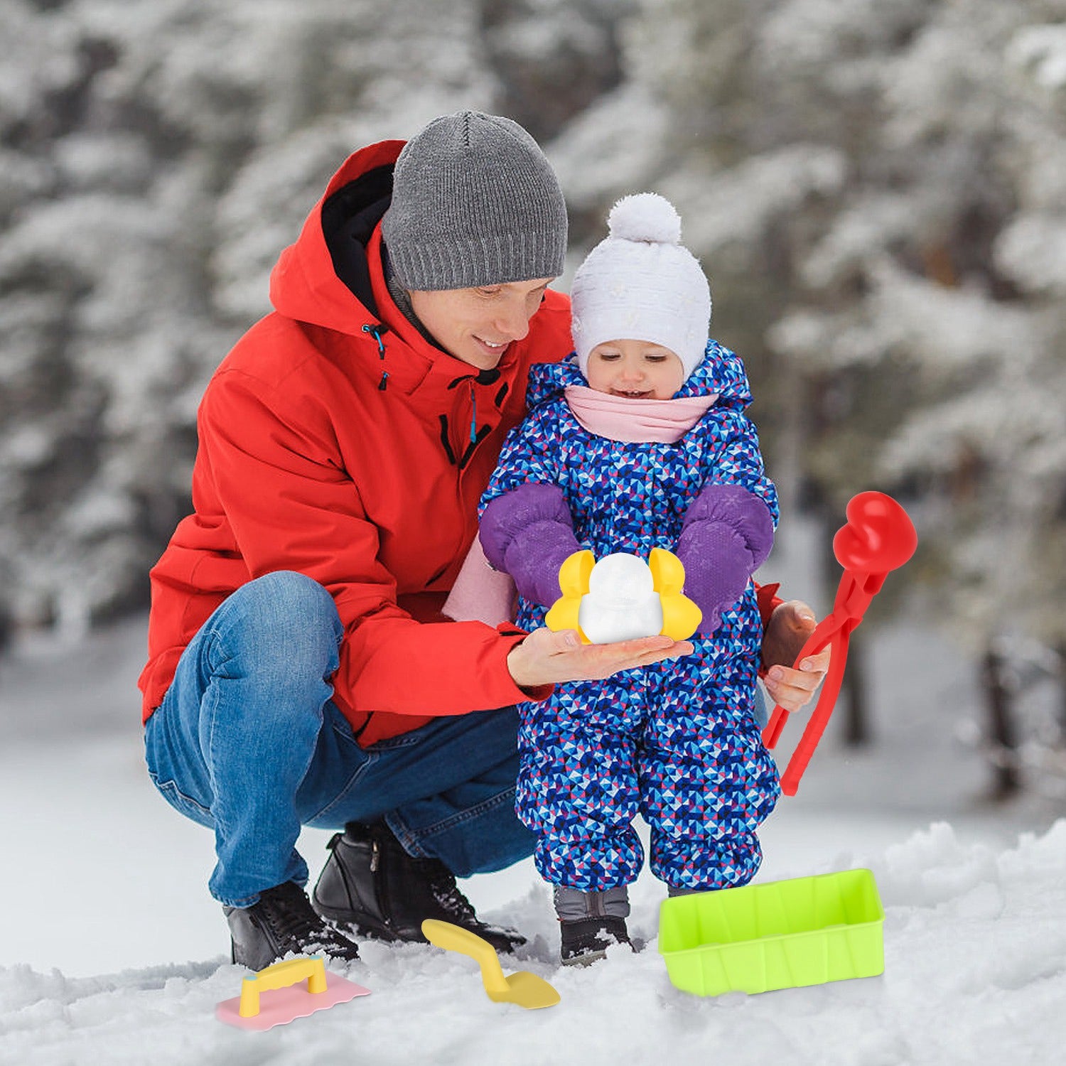 Winter Snowball Mold Toy for Kids - Set Of 15Pcs