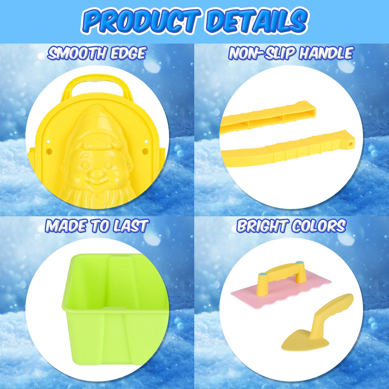 Winter Snowball Mold Toy for Kids - Set Of 15Pcs