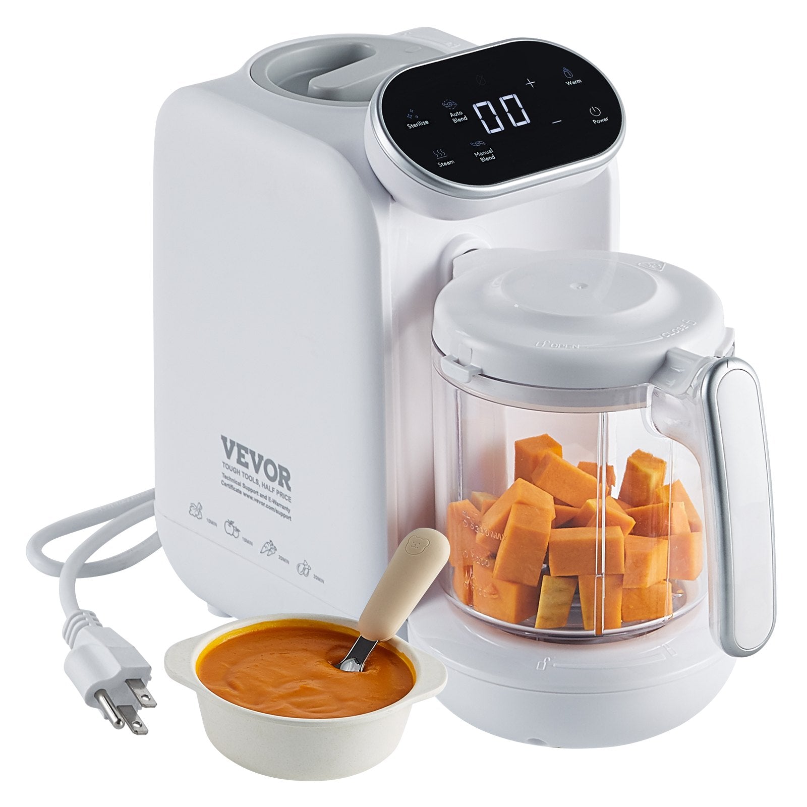 Baby Food Maker - 5 In 1 Baby Food Puree Blender Steamer Grinder For Food, Fruit, Vegetable, Meat.