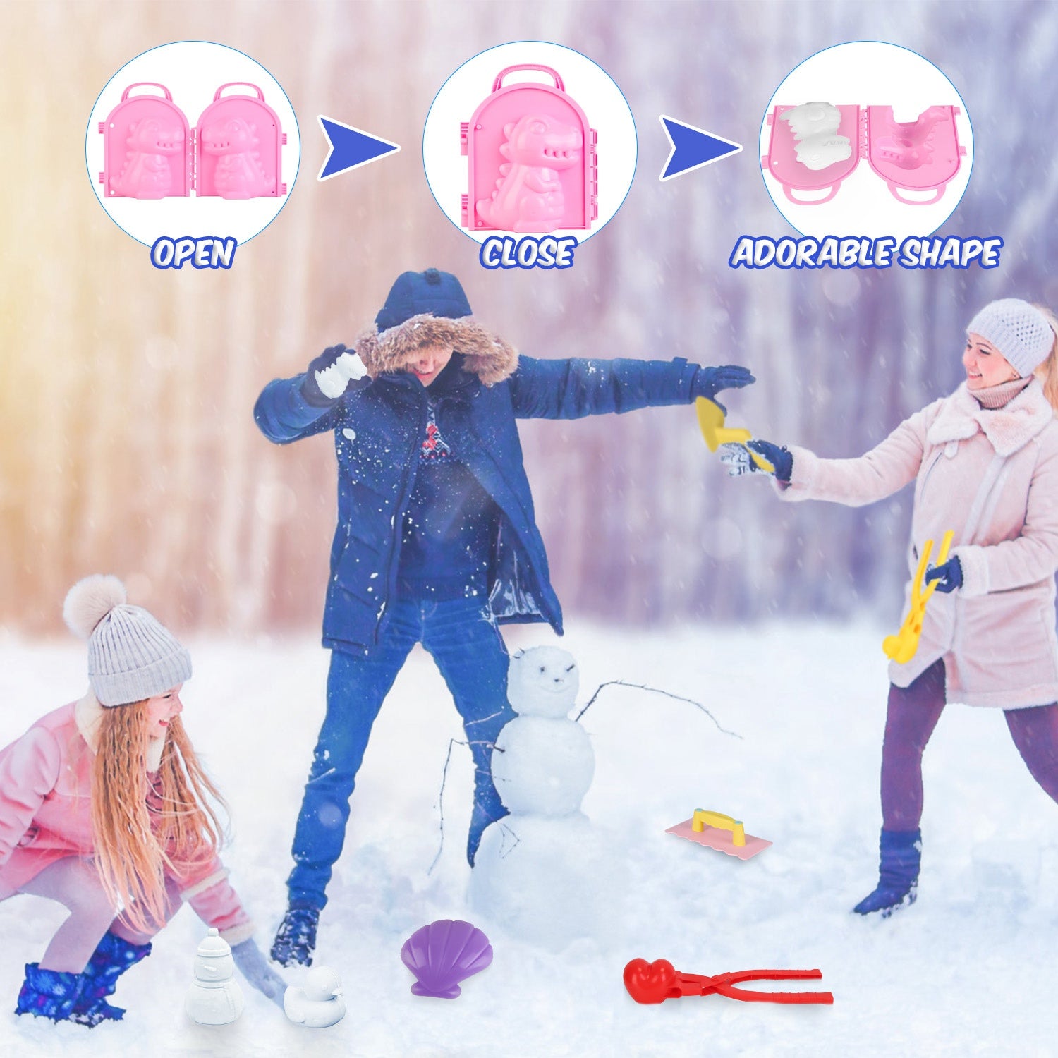 Winter Snowball Mold Toy for Kids - Set Of 15Pcs