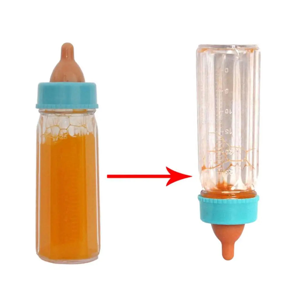 Baby Dolls Magic Feeding Bottle with Disappearing Milk or Orange Juice.