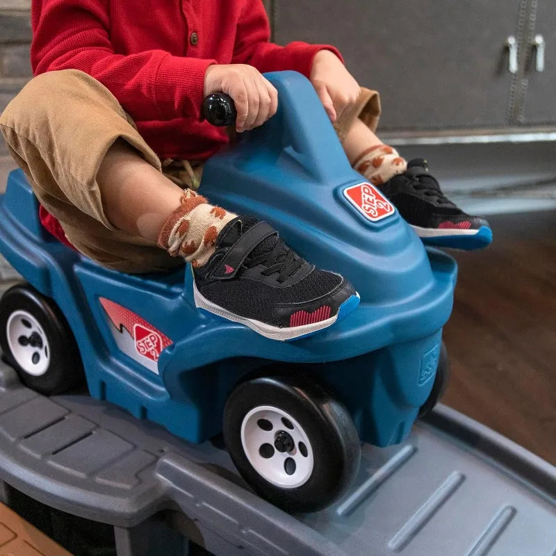 Up & Down Roller Coaster for Kids with a Ride On Push Car - Indoor/Outdoor Playset.