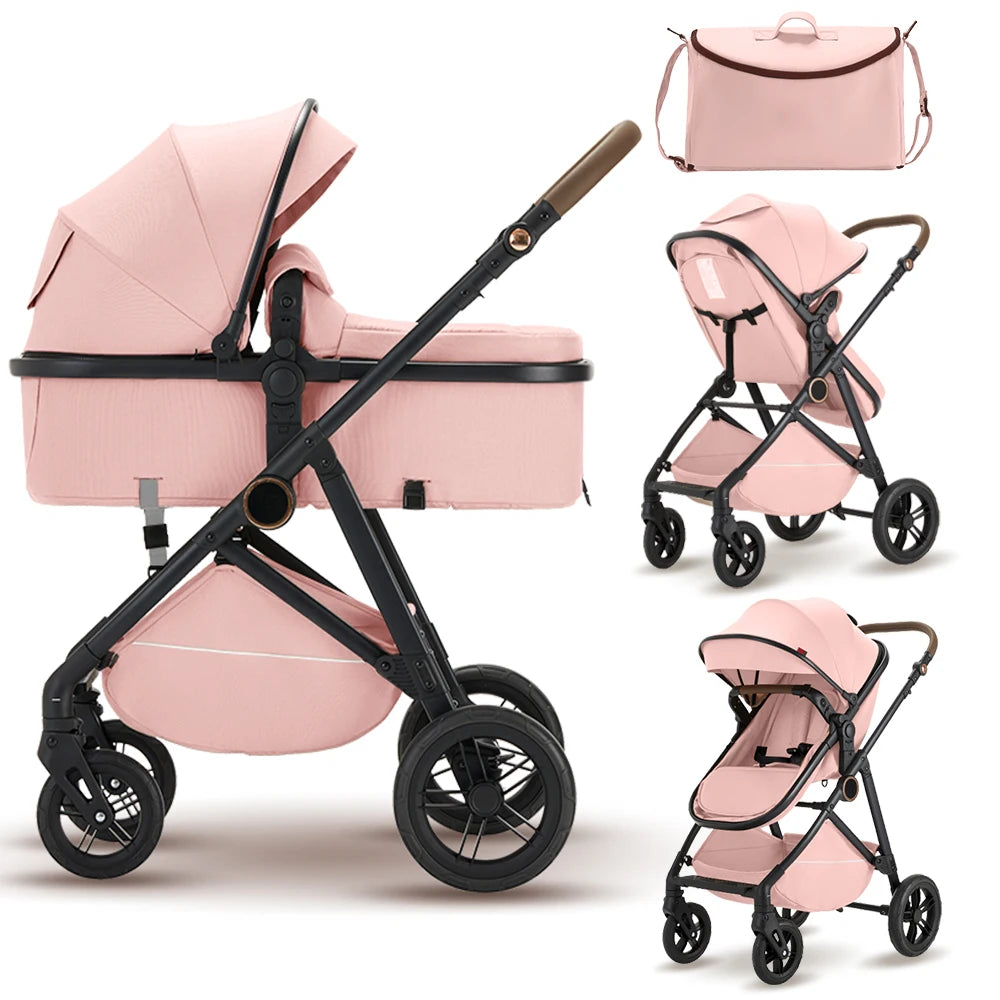 2 in 1 Baby Stroller Pram Pushchair - Reversible Foldable Portable.