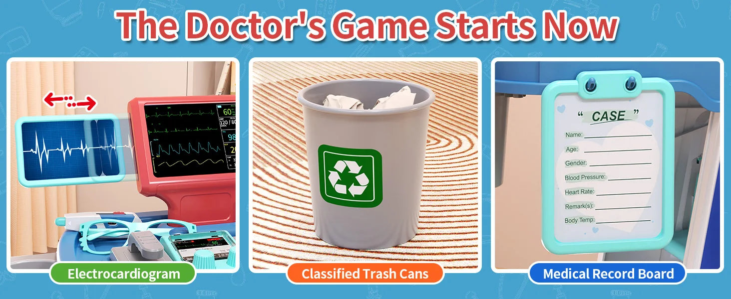 Doctor/Nurse Pretend Play Educational Set with Accessories