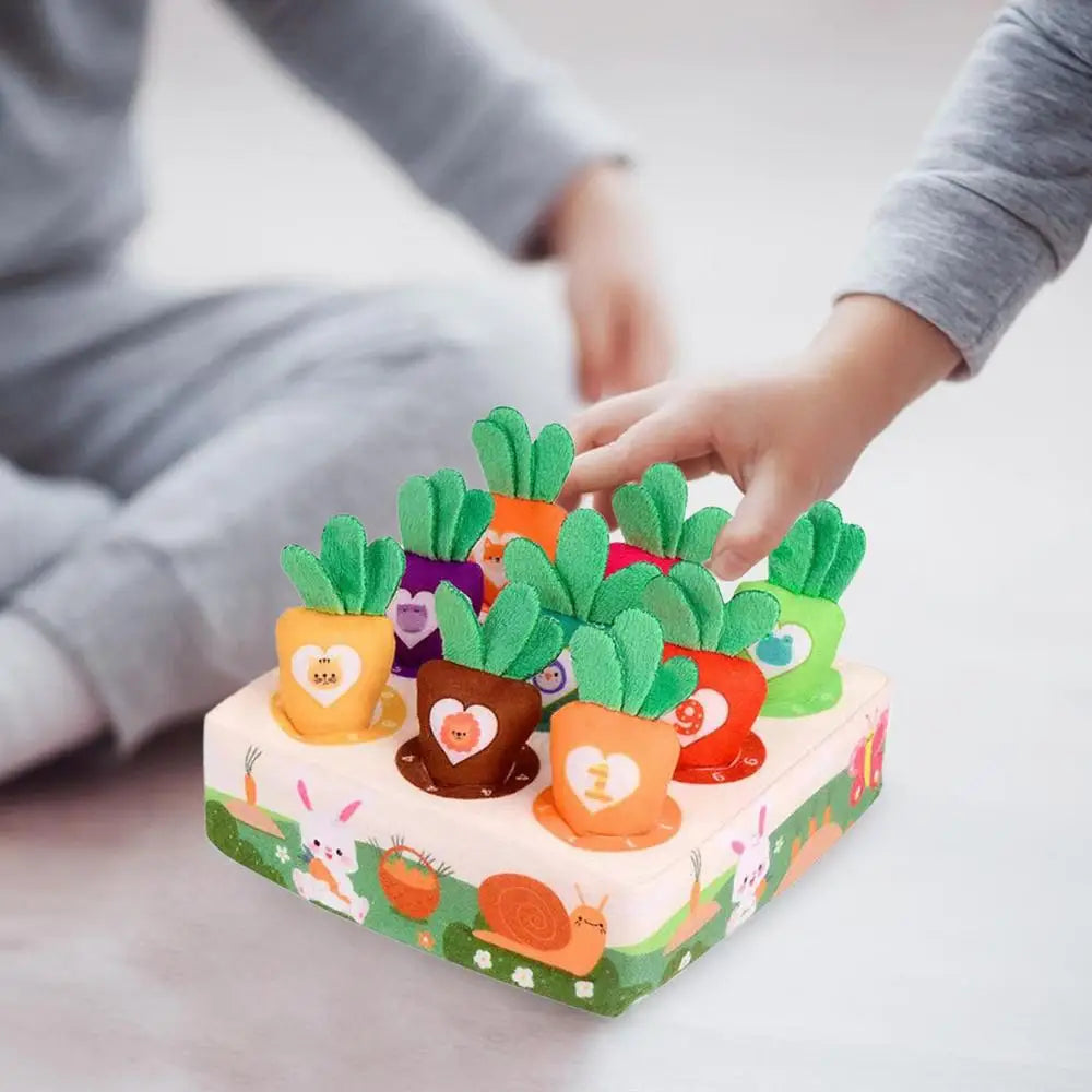 Montessori Plush Stuffed Carrot Harvesting Toy for Toddlers