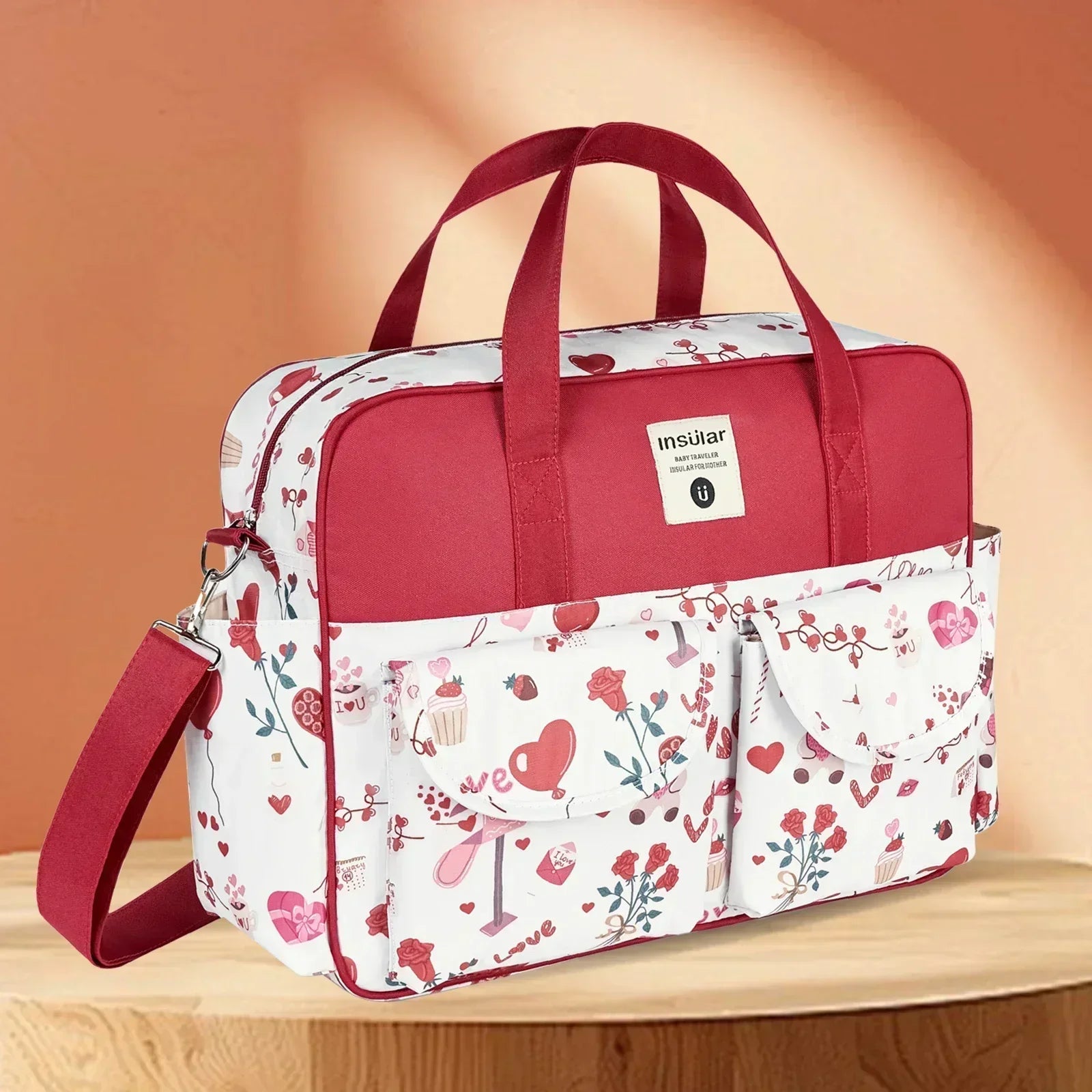 Mommy Diaper Bag - Large Capacity Organizer Waterproof Wide Opening Crossbody Bag