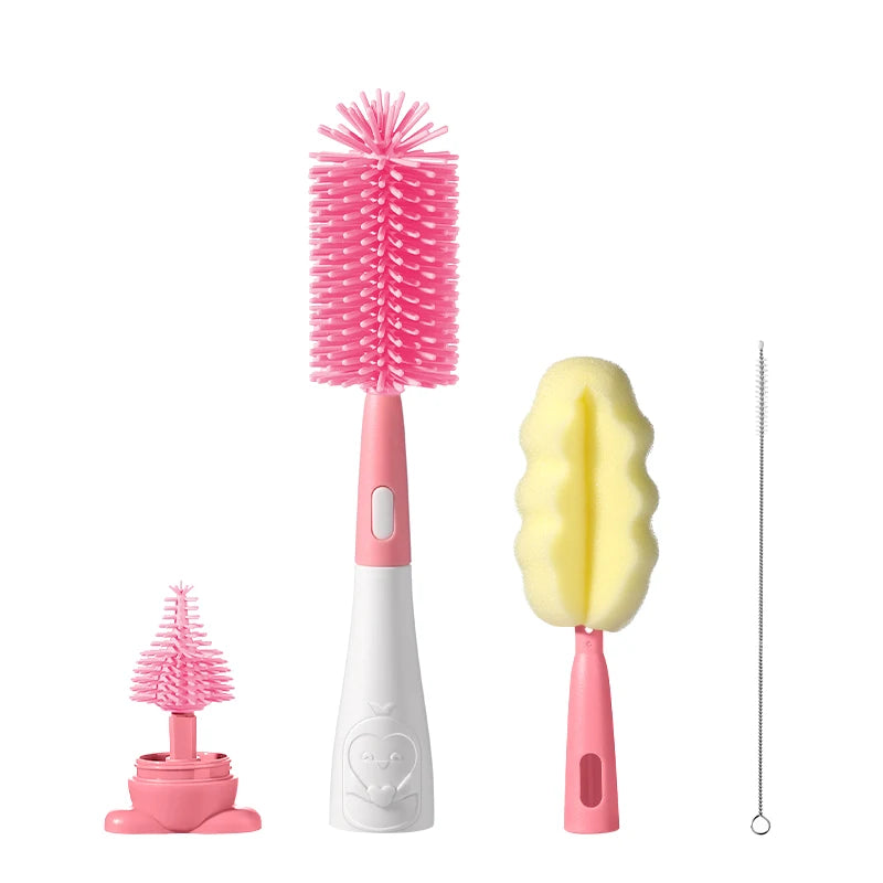 4 in 1 Silicone Baby Bottle Cleaning Brush Set.