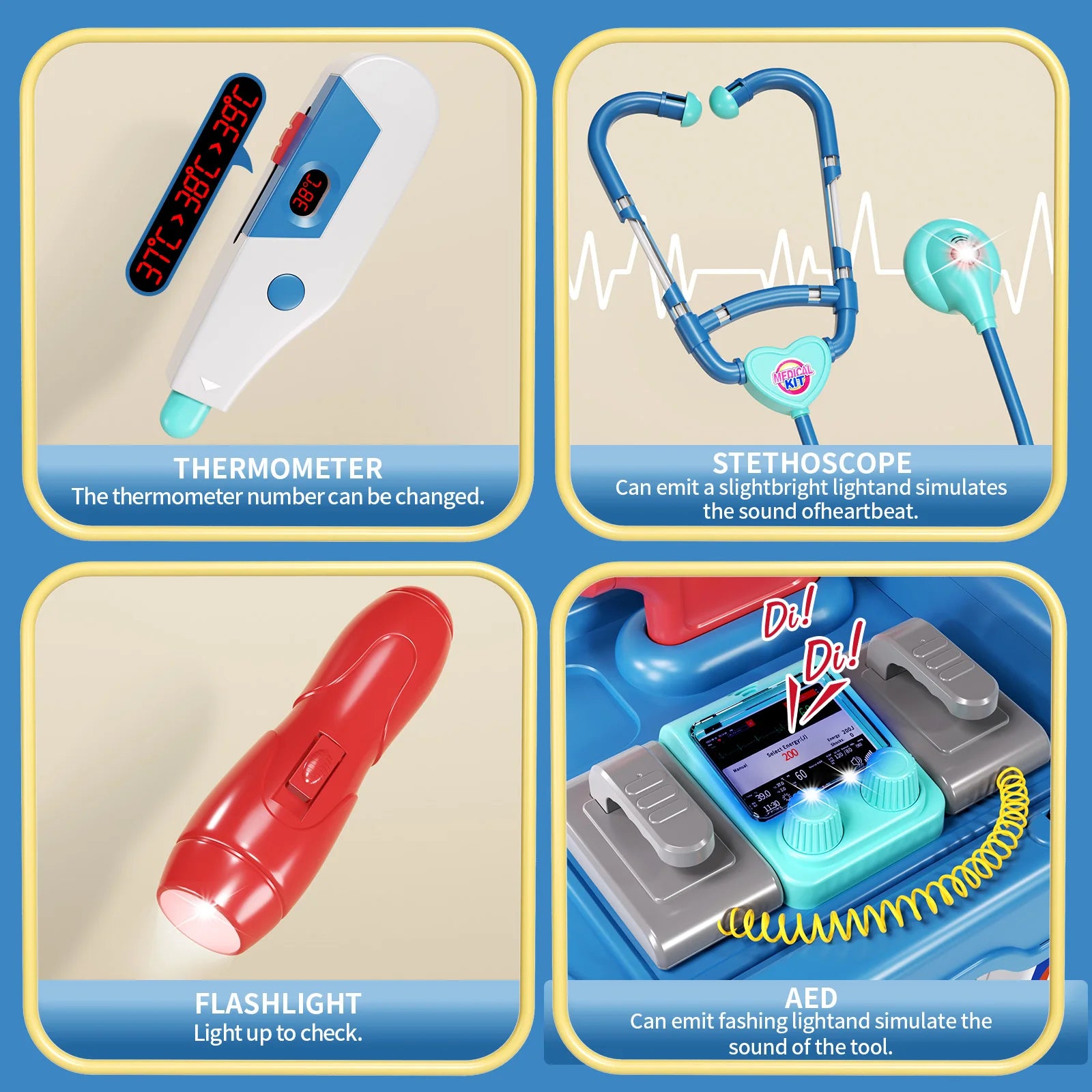 Doctor/Nurse Pretend Play Educational Set with Accessories