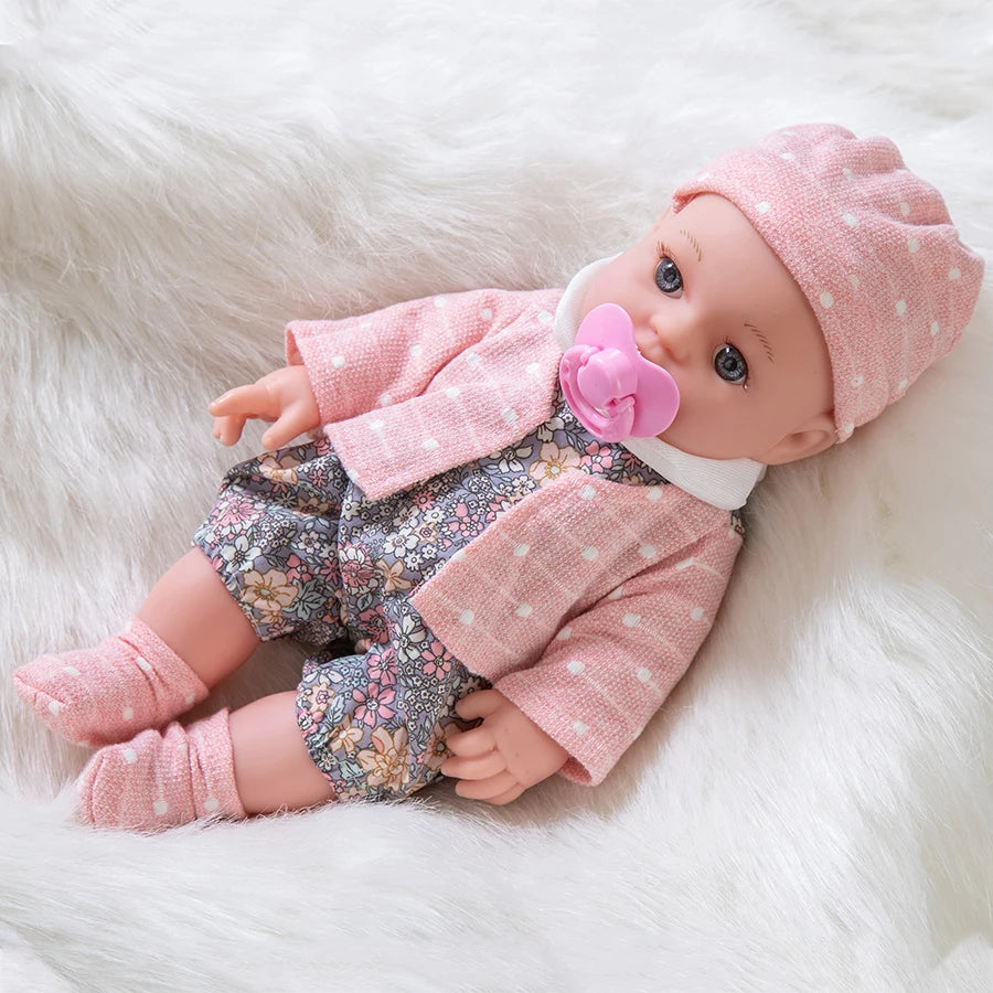 Baby Doll Girl - 12"/30cm Realistic Soft Vinyl Baby Doll for Girls - with Accessories