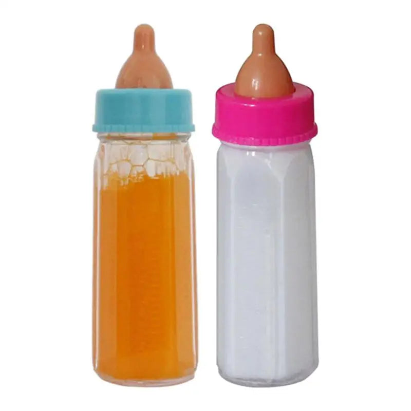 Baby Dolls Magic Feeding Bottle with Disappearing Milk or Orange Juice.