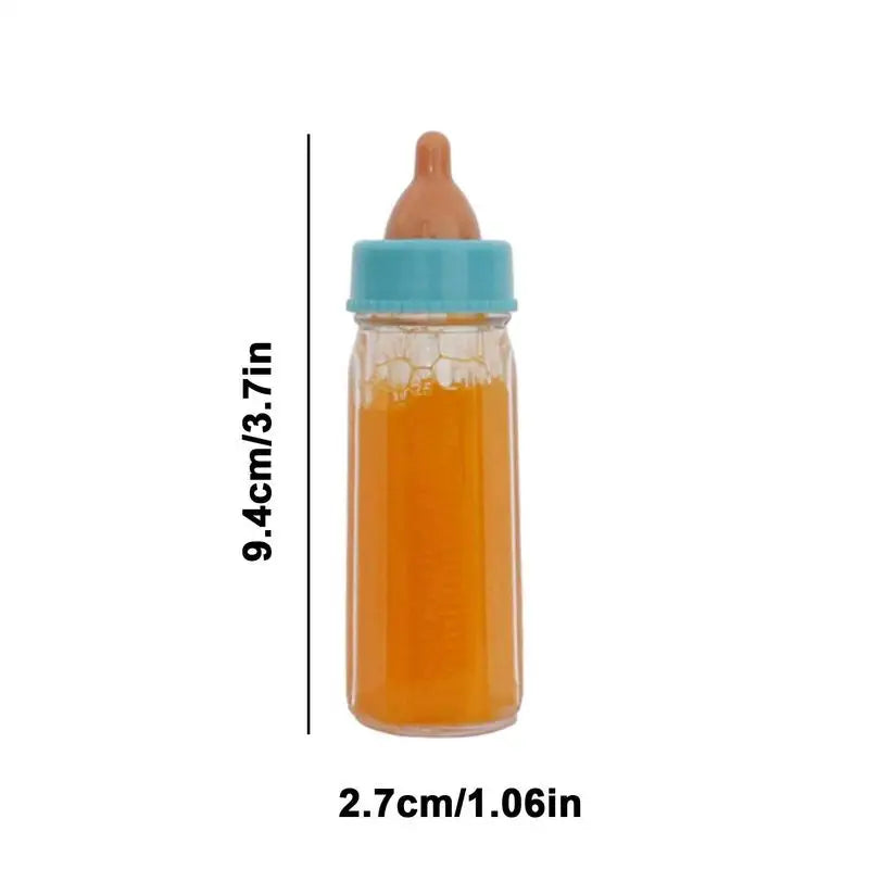 Baby Dolls Magic Feeding Bottle with Disappearing Milk or Orange Juice.