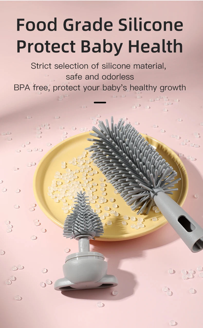 4 in 1 Silicone Baby Bottle Cleaning Brush Set.