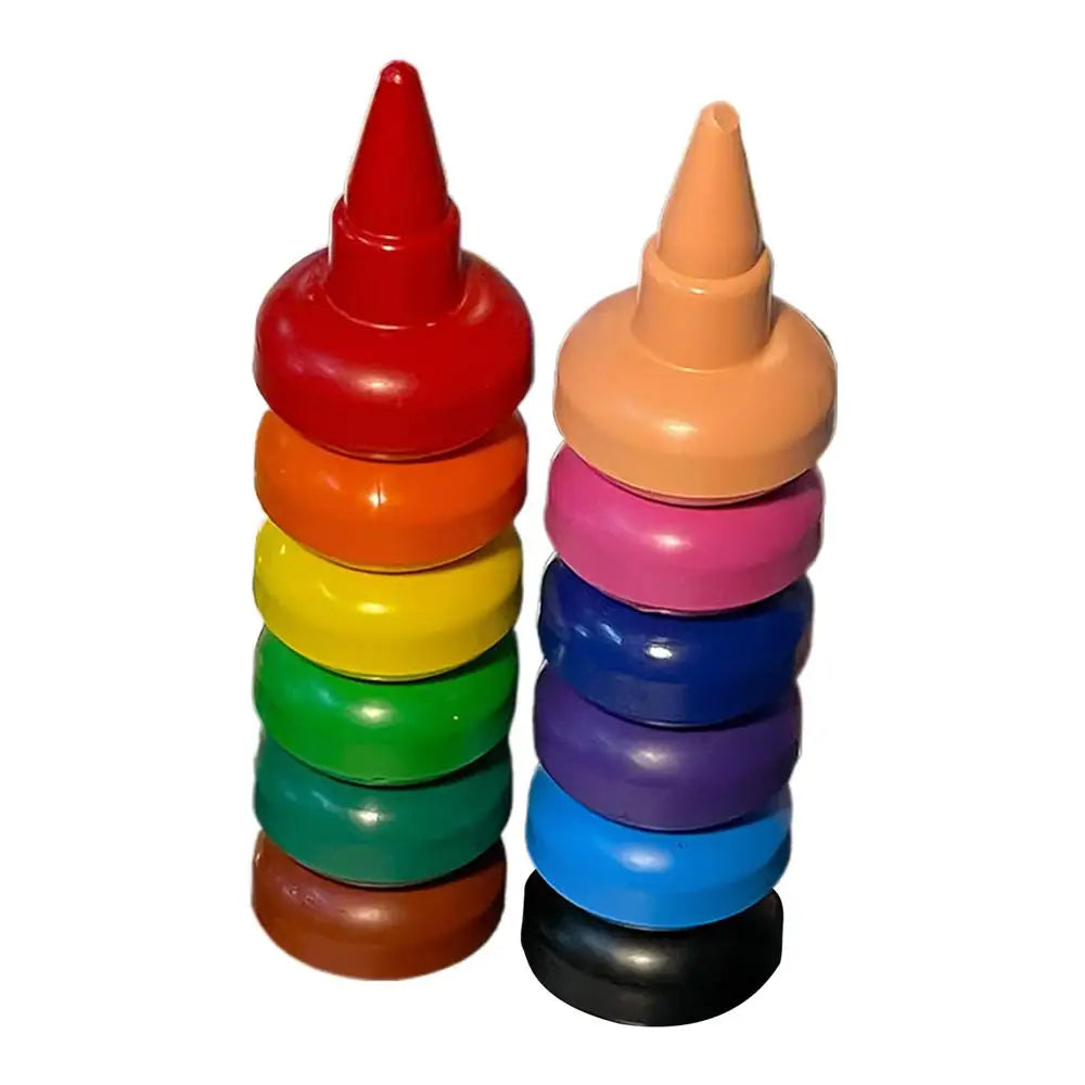Coloring Crayons 12PCS for Toddlers - Safe, Washable and Easy to Hold.