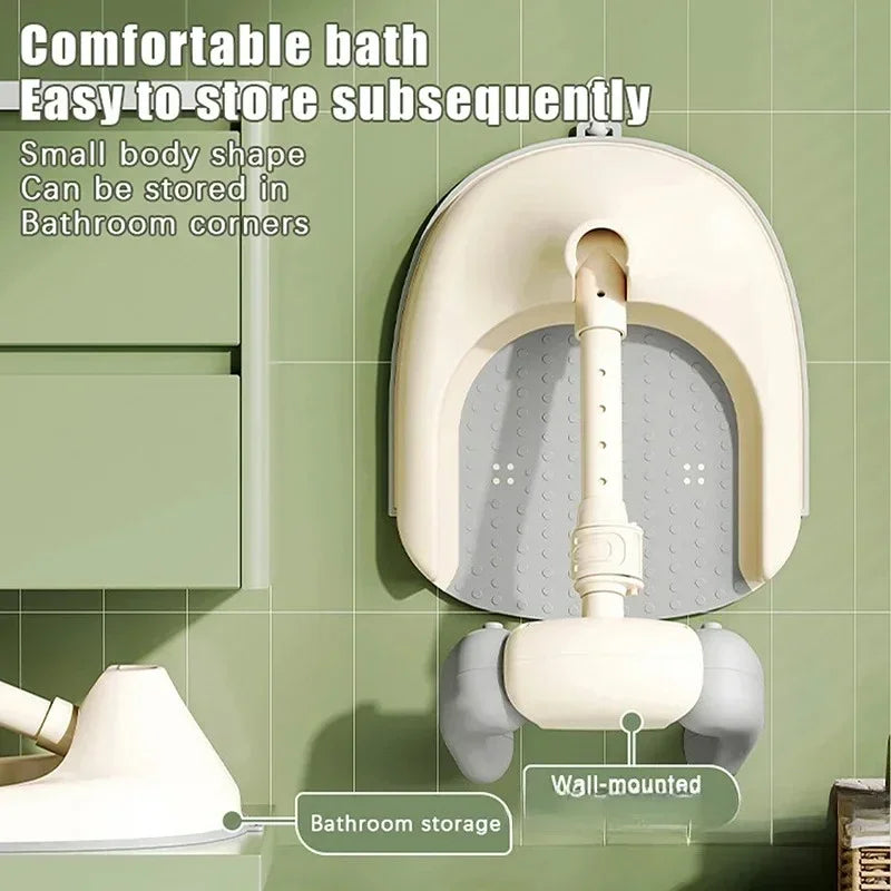 Baby Shower Stand - Adjustable Baby Standing Bath Aid Support for Easy Washing & Bathing.