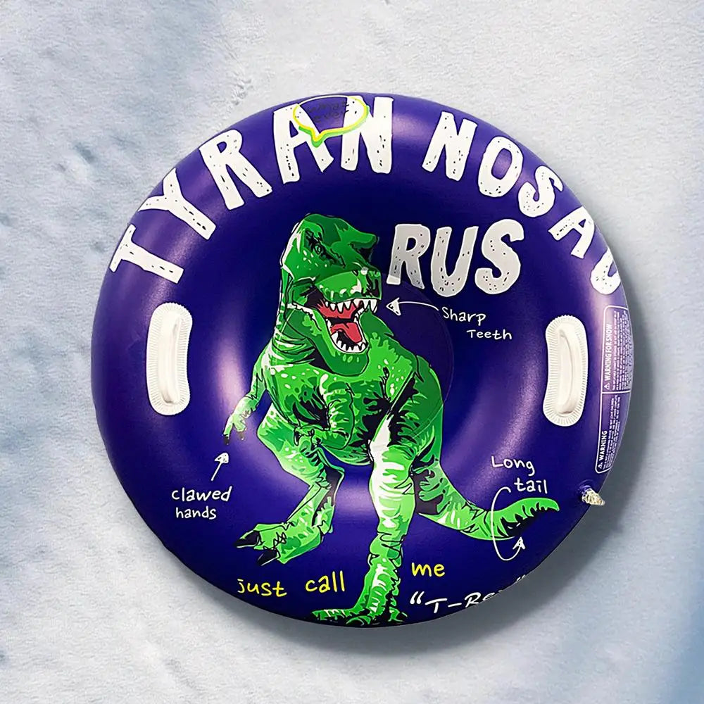 Winter Outdoor Inflatable Dinosaur Snow Sledding Tube Toy for Family - 91cm/36inches