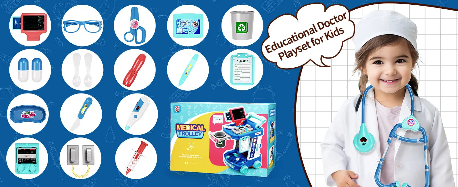 Doctor/Nurse Pretend Play Educational Set with Accessories