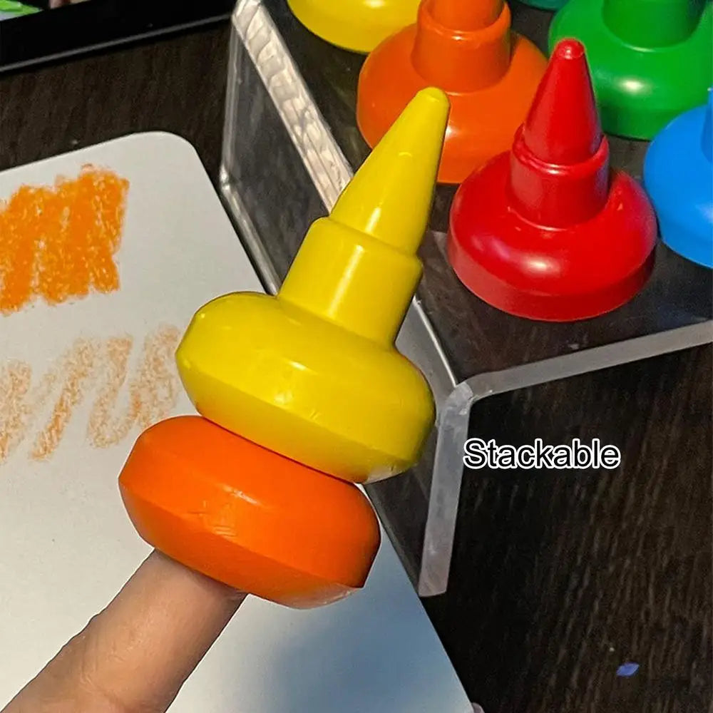 Coloring Crayons 12PCS for Toddlers - Safe, Washable and Easy to Hold.