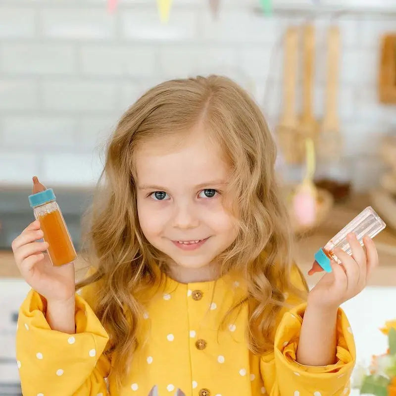 Baby Dolls Magic Feeding Bottle with Disappearing Milk or Orange Juice.