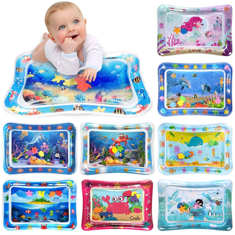 Inflatable Tummy Time Water Play Mat for Baby.