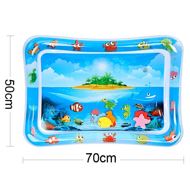 Inflatable Tummy Time Water Play Mat for Baby.