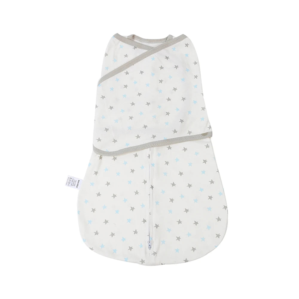 Baby Cotton Swaddling Sleeping Bag Sack - Anti Shock 3 way Adjustable.