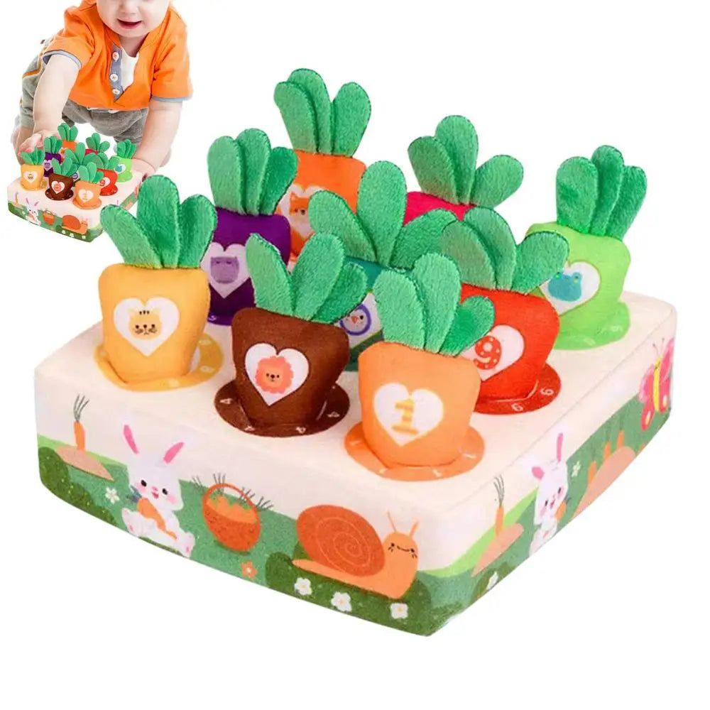 Montessori Plush Stuffed Carrot Harvesting Toy for Toddlers