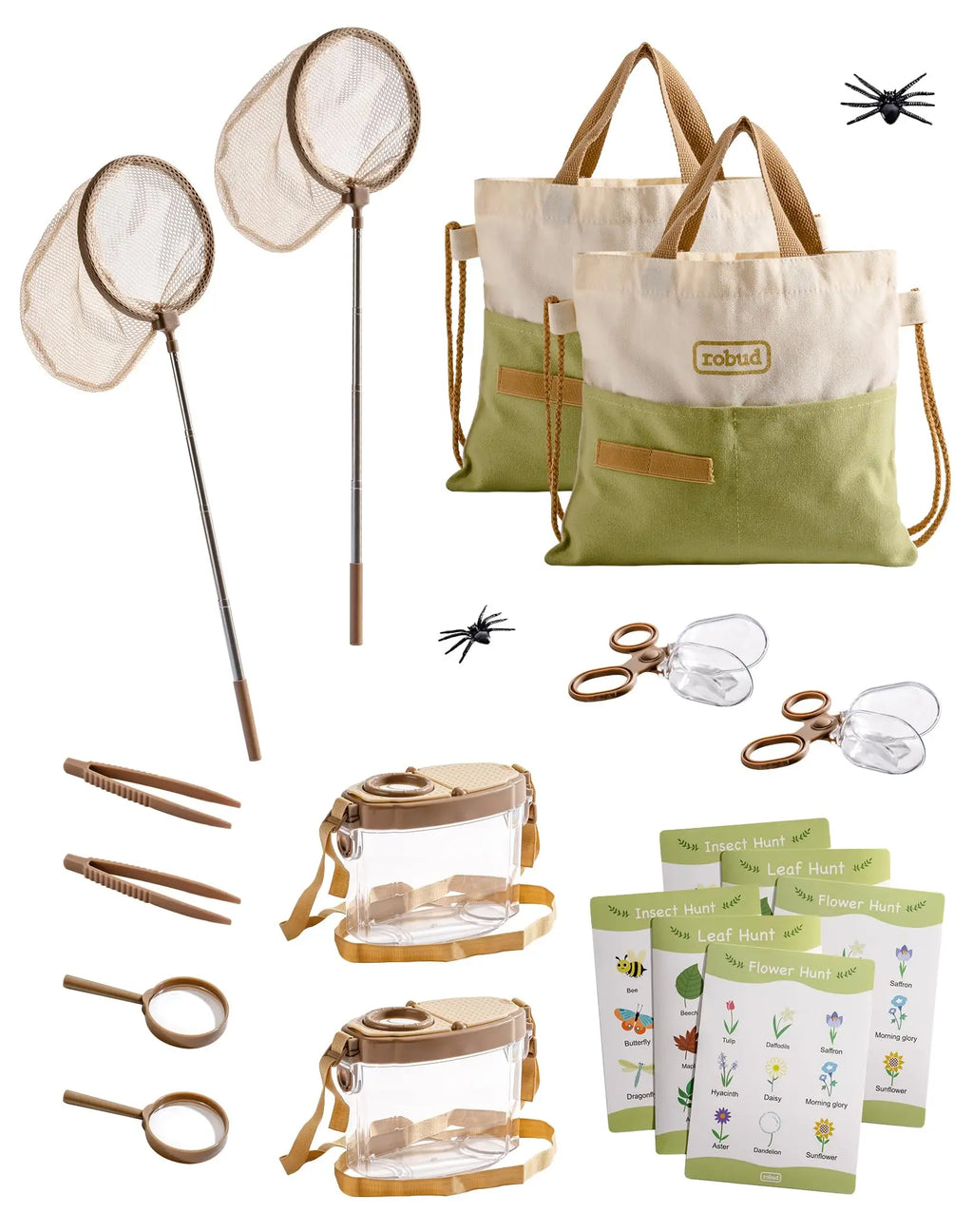 Montessori Dual Kids Explorer Bug Catcher Kit - Outdoor Exploration Set for Camping for Kids.