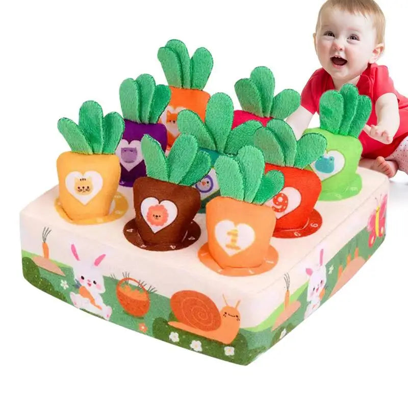 Montessori Plush Stuffed Carrot Harvesting Toy for Toddlers