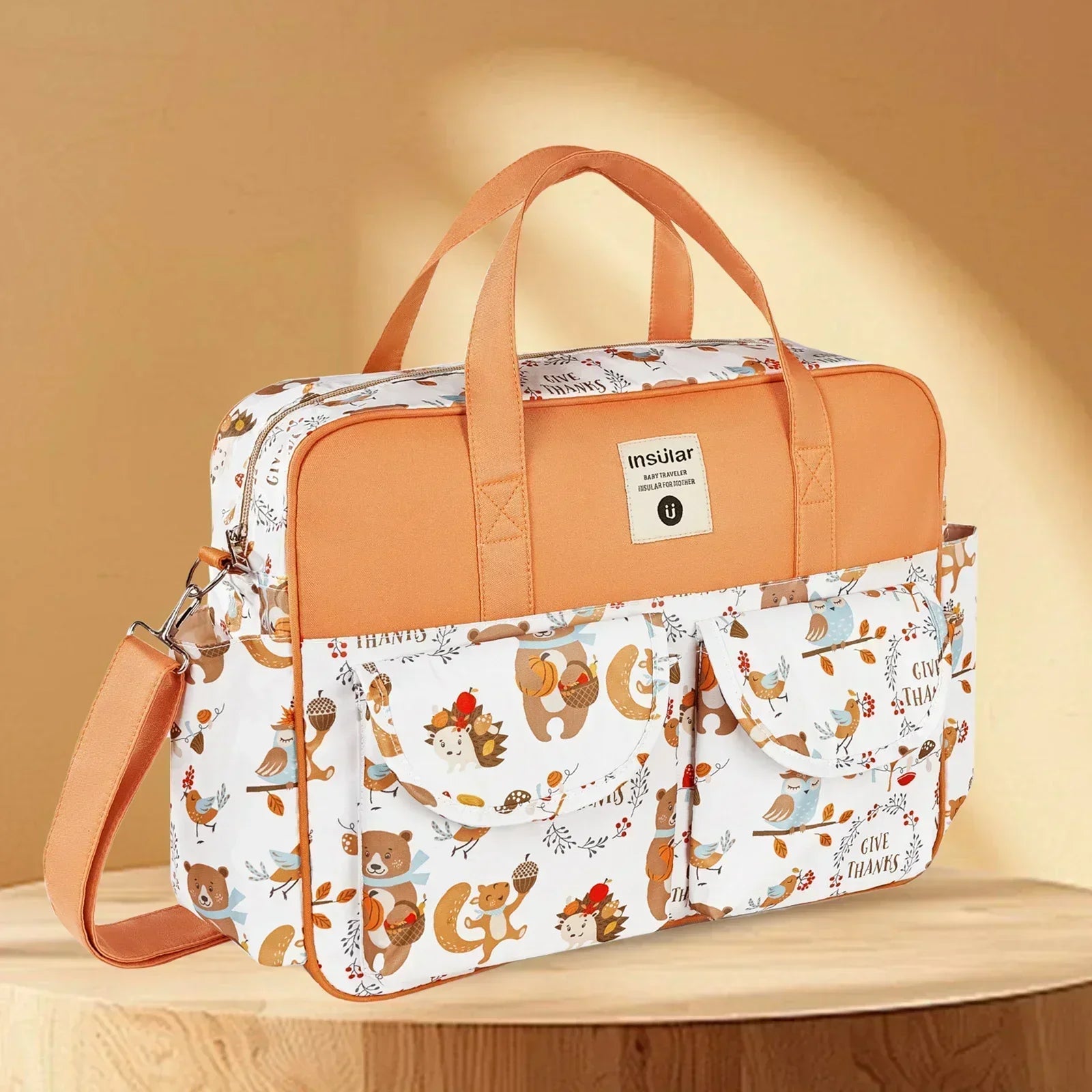 Mommy Diaper Bag - Large Capacity Organizer Waterproof Wide Opening Crossbody Bag