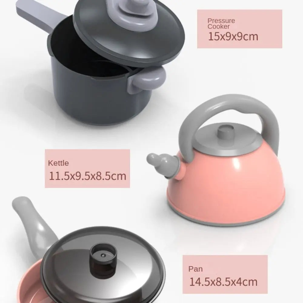 84pcs Pretend Play Kitchen Cooking Accessories Set with Pretend Food, Pots, Utensils and Realistic Sound.