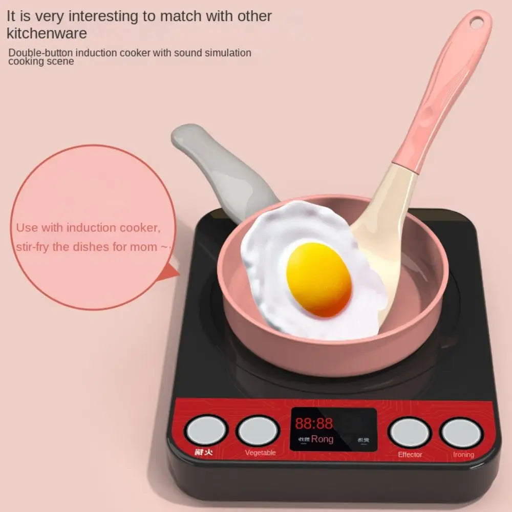 84pcs Pretend Play Kitchen Cooking Accessories Set with Pretend Food, Pots, Utensils and Realistic Sound.