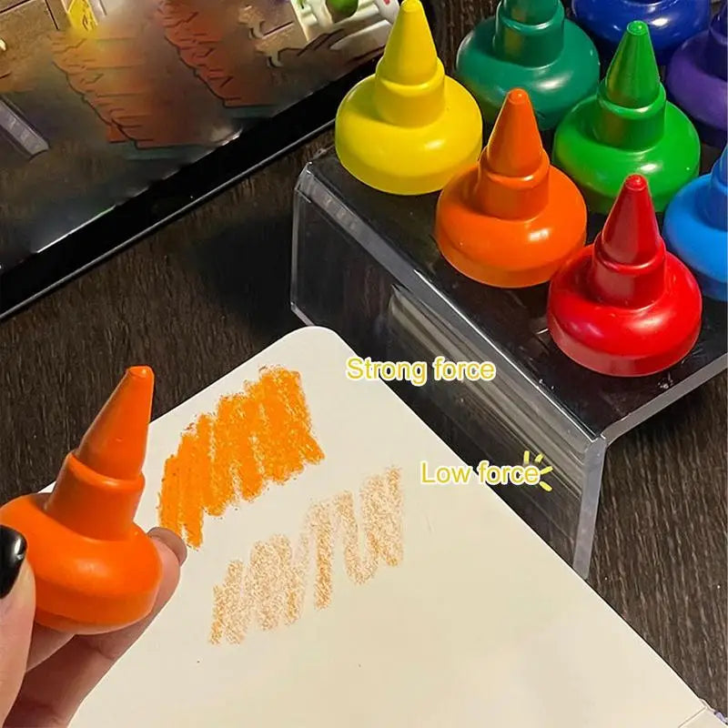 Coloring Crayons 12PCS for Toddlers - Safe, Washable and Easy to Hold.