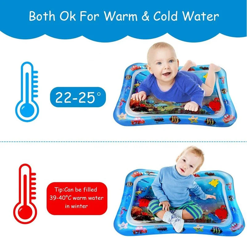 Inflatable Tummy Time Water Play Mat for Baby.