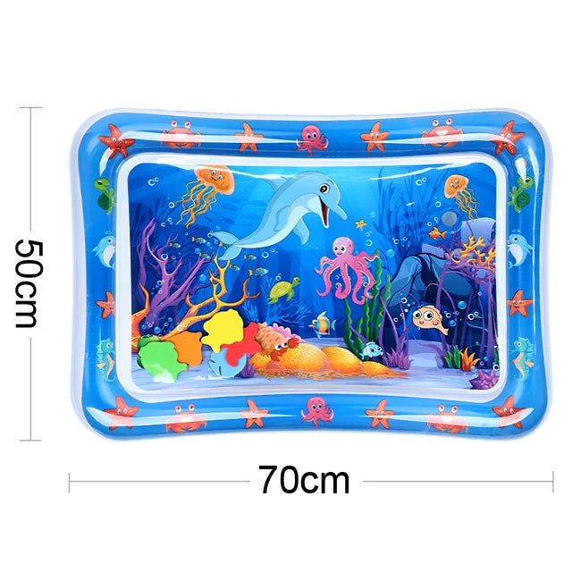 Inflatable Tummy Time Water Play Mat for Baby.