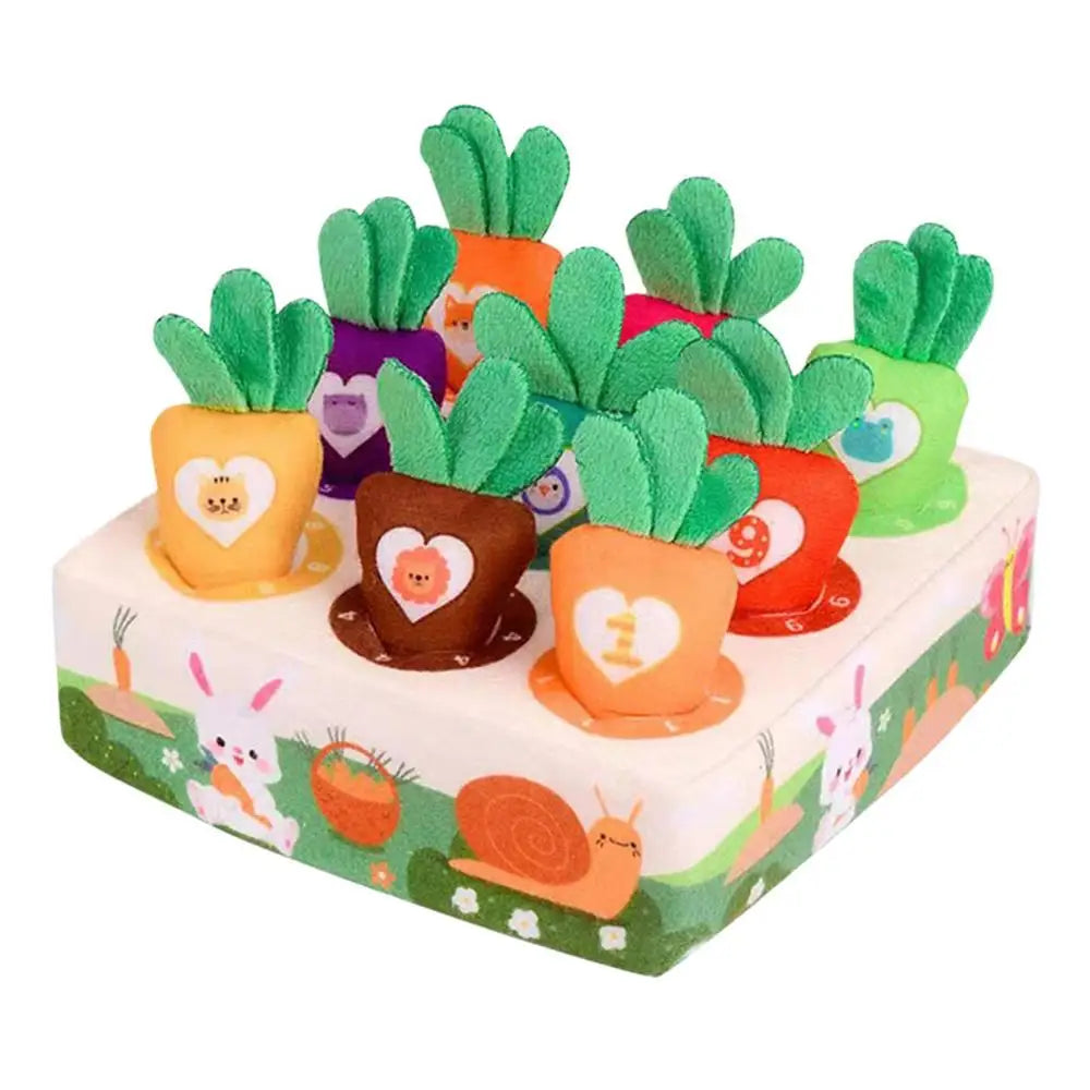 Montessori Plush Stuffed Carrot Harvesting Toy for Toddlers