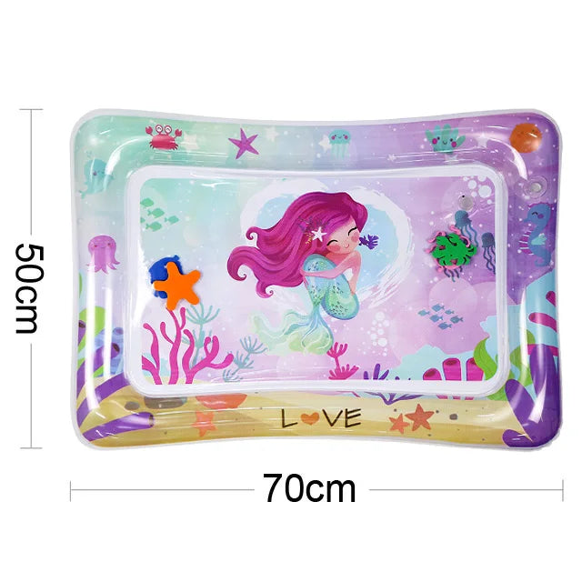 Inflatable Tummy Time Water Play Mat for Baby.