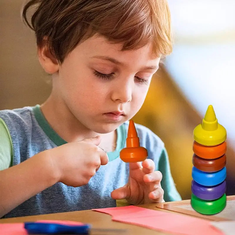Coloring Crayons 12PCS for Toddlers - Safe, Washable and Easy to Hold.