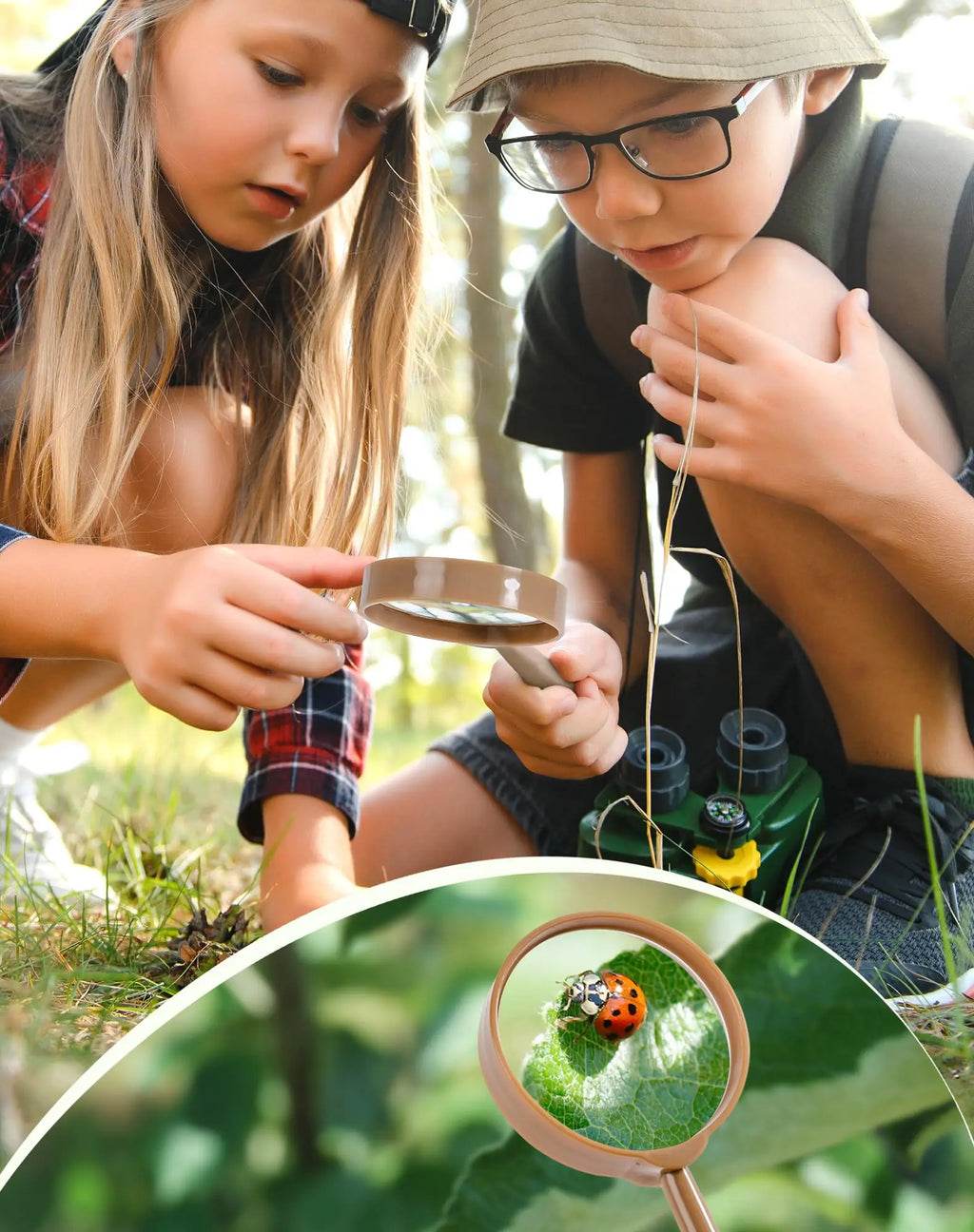 Montessori Dual Kids Explorer Bug Catcher Kit - Outdoor Exploration Set for Camping for Kids.