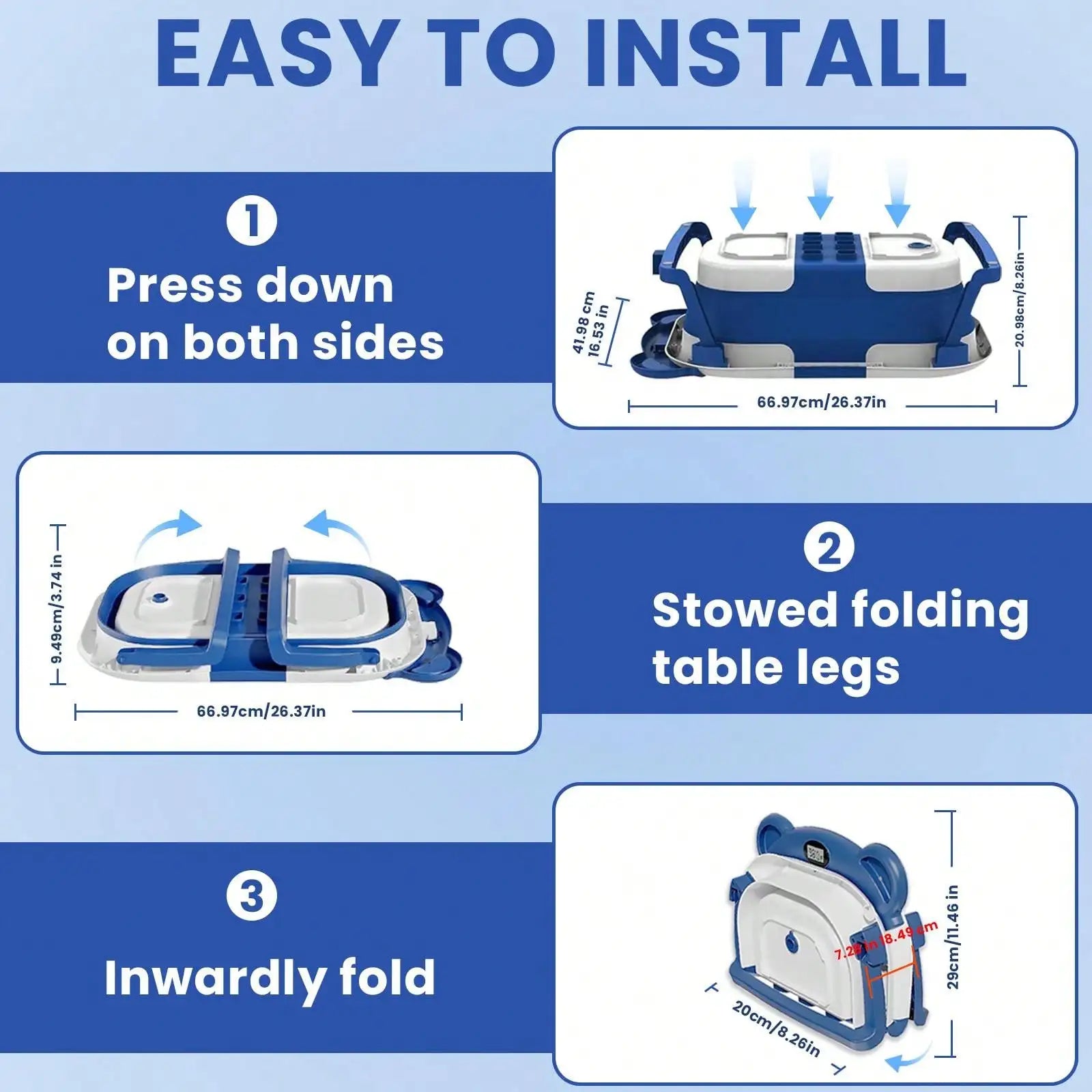 Collapsible Baby Portable Travel Bathtub - with Thermometer and Soft Floating Cushion