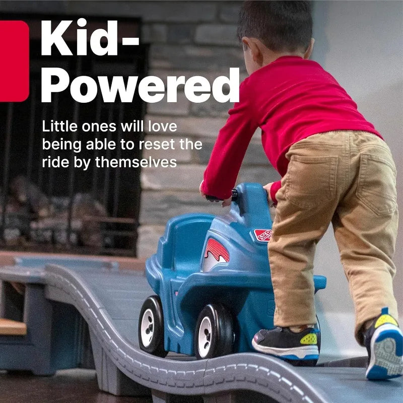 Up & Down Roller Coaster for Kids with a Ride On Push Car - Indoor/Outdoor Playset.