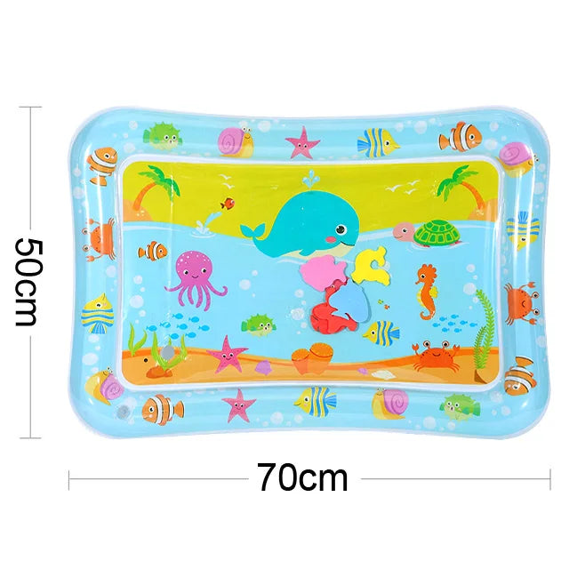 Inflatable Tummy Time Water Play Mat for Baby.
