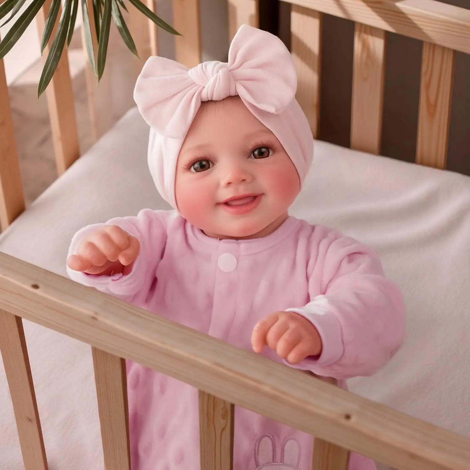 17" Cute Soft Vinyl Realistic Baby Doll with Accessories.