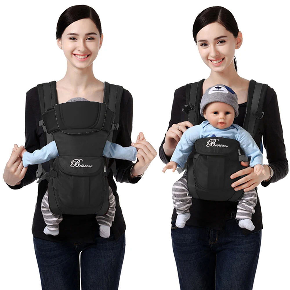 4-in-1 Ergonomic Adjustable Baby Backpack Carrier.