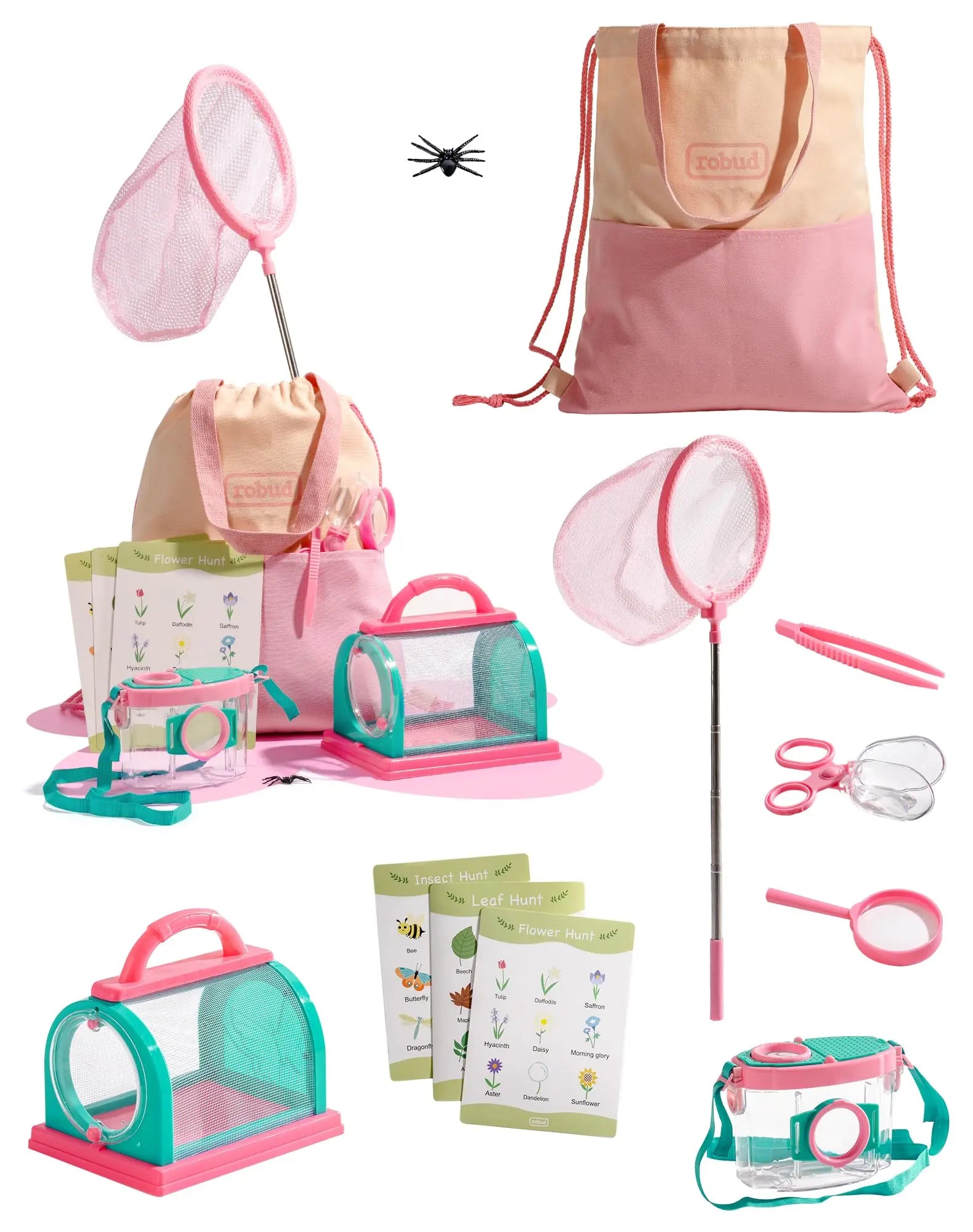 Montessori Dual Kids Explorer Bug Catcher Kit - Outdoor Exploration Set for Camping for Kids.