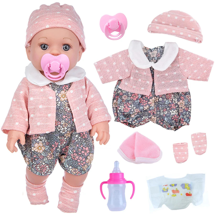 Baby Doll Girl - 12"/30cm Realistic Soft Vinyl Baby Doll for Girls - with Accessories